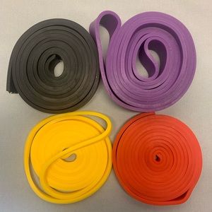 Resistance Bands, set of 4, different sizes and weights
